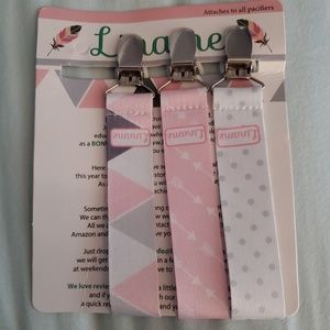 Pacifier clips- baby girl